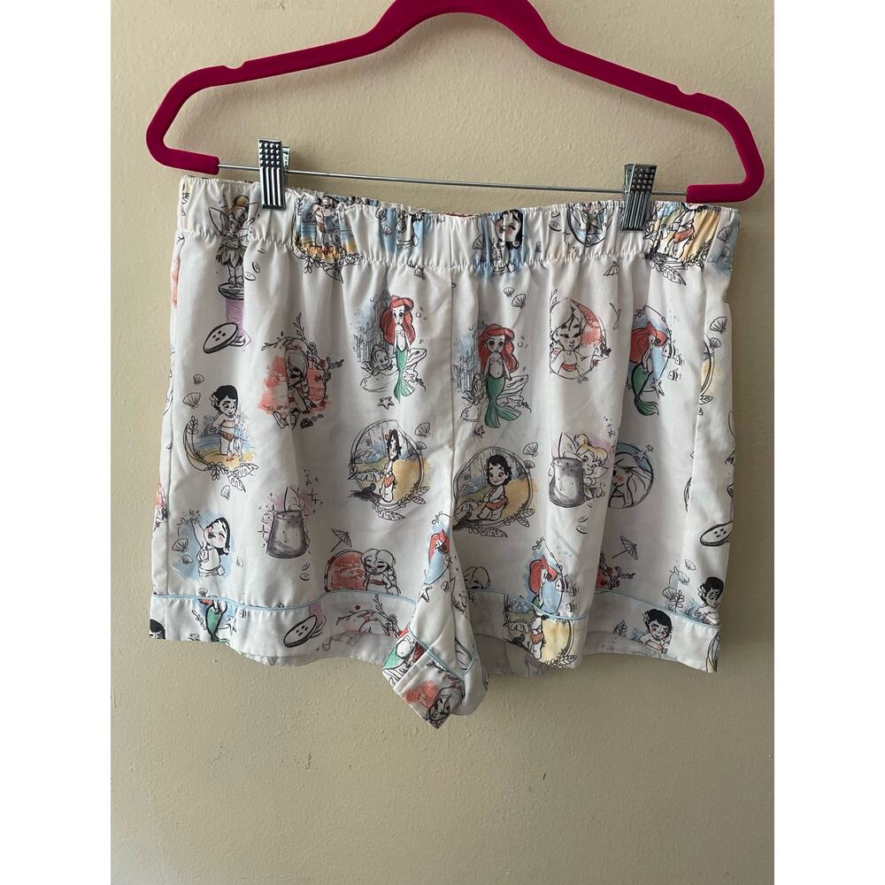 Disney Princess Cartoon Matching Pajama Short Set Size XL - Picture 2 of 10